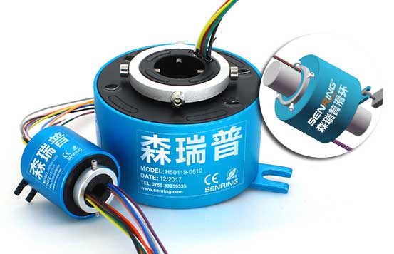 用于旋轉軸安裝的中空機器人滑環(huán)
