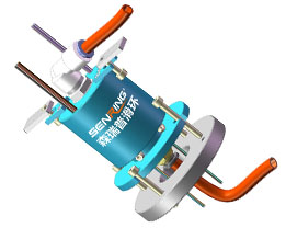 轉(zhuǎn)子法蘭過(guò)孔導(dǎo)電滑環(huán)安裝方式