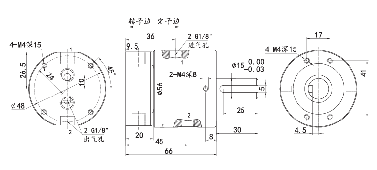 3002006EX3002006EX系列二通路帶加長軸純氣動旋轉接頭 系列滑環(huán)外形圖紙