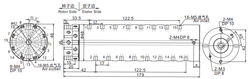 30160043016004系列360旋轉(zhuǎn)氣電一體滑環(huán) 系列滑環(huán)外形圖紙