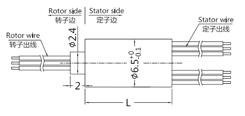 m065M065系列微型帽式滑環(huán)(外徑:6.5mm) 系列滑環(huán)外形圖紙