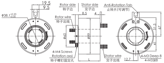 uh3899-02UH3899-02系列USB2.0信號(hào)滑環(huán) 系列滑環(huán)外形圖紙