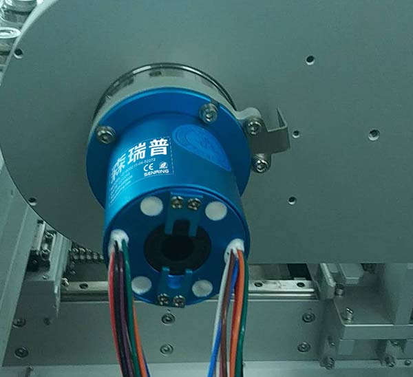 森瑞普轉子法蘭過孔導電滑環(huán)安裝實物圖