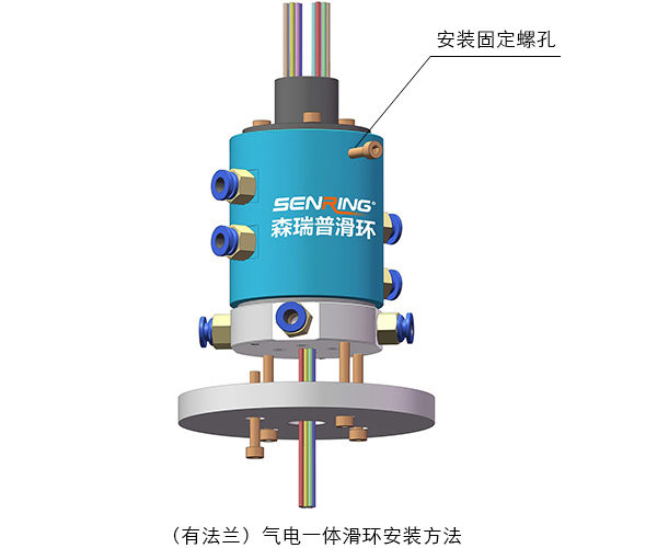 (有法蘭)氣電一體滑環(huán)安裝方法
